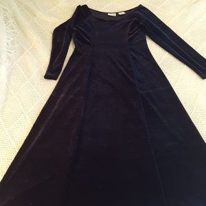 Vintage Stretch Velvet Maxi Dress